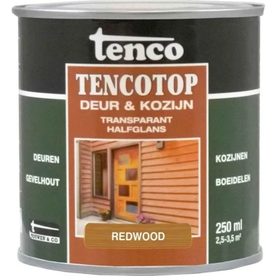 Afbeelding van Tencotop Deur &amp; Kozijn Transparant Halfglans Redwood 250 ml