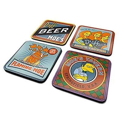 Afbeelding van The Simpsons Csp0023 (Moes Taven) 10 x cm onderzetters set van 4, meerkleurig