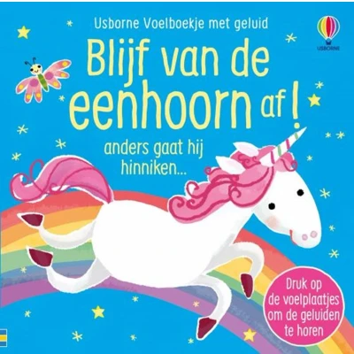 Afbeelding van Uitgeverij usborne voelboekje met geluid blijf van de eenhoorn af!