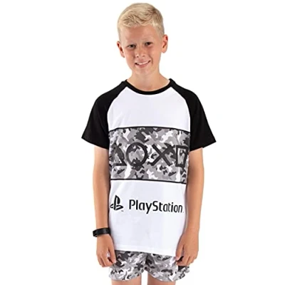 Afbeelding van PlayStation Pajamas Jongens Game Camo PJS Lange of Korte Opties, pijpen