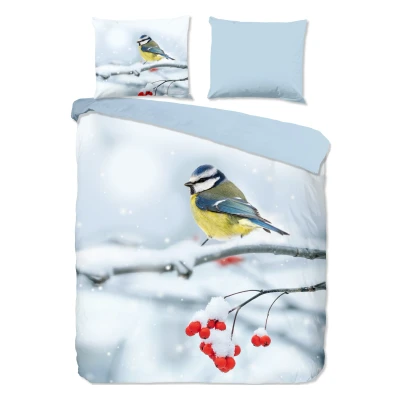 Afbeelding van Good Morning Dekbedovertrek &quot;pimpelmees in de sneeuw&quot; Multi (200x200/220 cm) Katoen