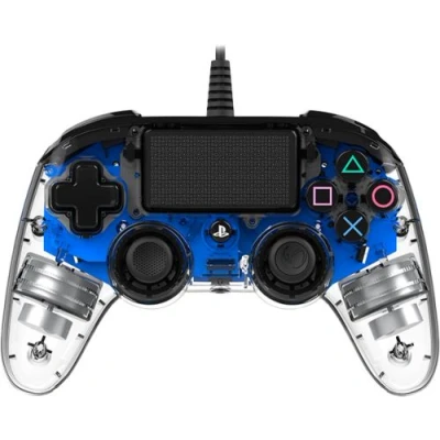 Image de Nacon Manette Filaire Compacte Lumineuse PS4 Bleu (ps4ofcpadclblue)