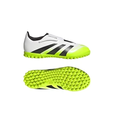 Afbeelding van adidas Performance Predator CLUB Unisex Voetbalschoenen voor kunstgras kinderen, Maat: 26, White/core black/lucid lemon Kunststof