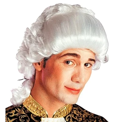 Afbeelding van WIDMANN Witte Renaissance pruik voor volwassenen