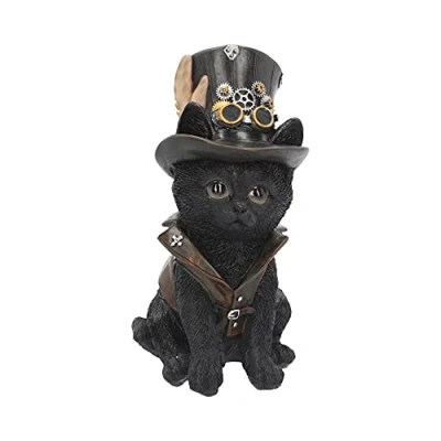 Afbeelding van Nemesis Now Cogsmiths Schattige Zwarte Kat Steampunk 18.5cm