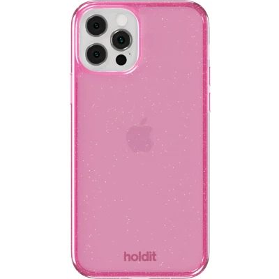 Afbeelding van Holdit Hoesje Geschikt voor iPhone 12 Pro / Glitter Case roze