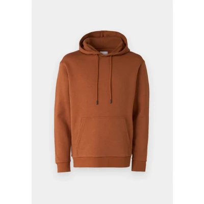 Afbeelding van JACK &amp; JONES Bradley sweat hood regular fit heren hoodie katoenmengsel met capuchon cognac bruin