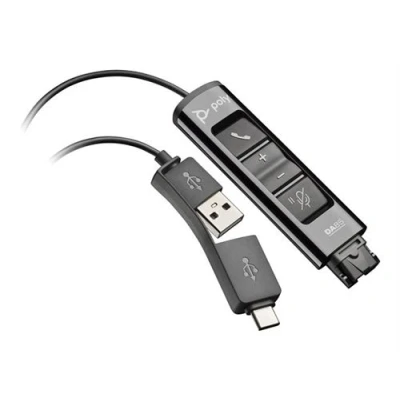 Afbeelding van Randapparaten: Headsets: POLY DA85 USB to QD Black adapter TAA Interface