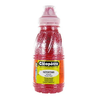 Image de Cléopâtre NÉFERTARI Peinture gouache liguide rouge à paillettes 250 ml