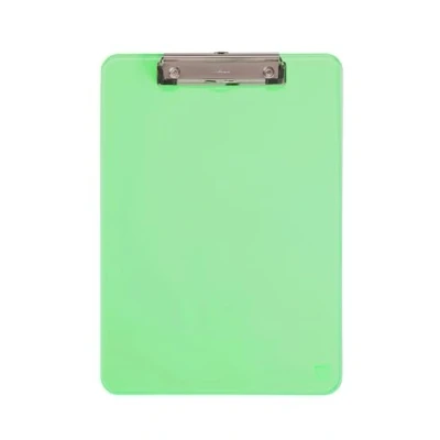 Afbeelding van MAUL klemplaat Neon hard kunststof A4 staand zwart transparant