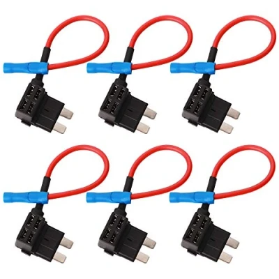 Afbeelding van GTIWUNG 6 stuks 32 V Add A circuit Zekeringtap adapter, autozekeringhouder, adapter standaard deurzekering lemmet, voeg een zekering kraan Piggy Back lemmet zekeringhouder