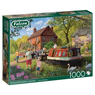 Afbeelding van Falcon Legpuzzzel Countryside Locks, 1000st.