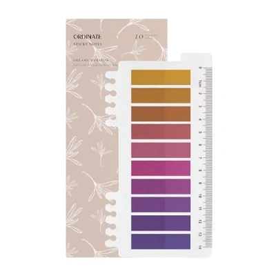 Afbeelding van Ordinate Lot de 200 notes autocollantes transparentes pour marquage, bandes adhésives, marqueurs page, autocollantes, esthétiques, Full Color of Gradient (C pièces Dreamy Horizon)