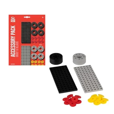 Afbeelding van Plus Accessoires Pack Grijs/Zwart Constructiespeelgoed Bouwspeelgoed Vanaf 4 Jaar