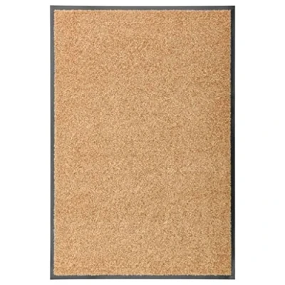 Afbeelding van vidaXL Wasbare deurmat, crèmekleurig, 60 x 90 cm