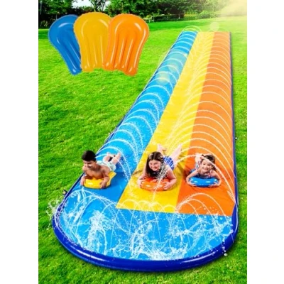 Afbeelding van JOYIN 548 x 203 cm waterglijbaan drievoudig gazon