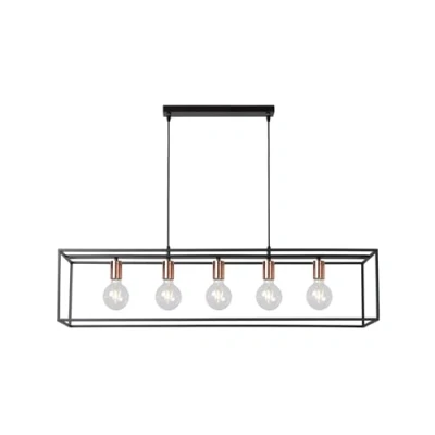 Afbeelding van Lucide ARTHUR Hanglamp 5xE27 Zwart
