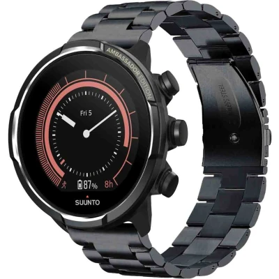 Afbeelding van imoshion bandje met Horlogeband inkorter Geschikt voor Suunto 9 Baro, 9, 7, Sony Smartwatch 2 Stalen installatiehulp Zwart
