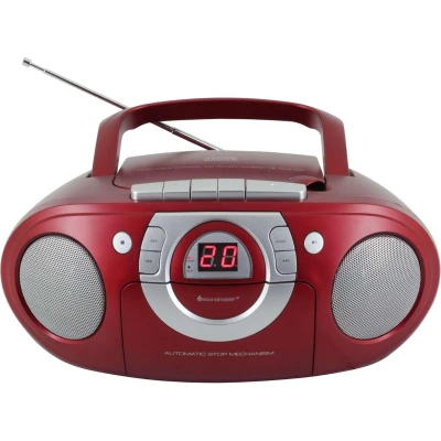Afbeelding van Soundmaster Scd5100ro Cd boombox Met Fm Radio En Cassettespeler Rood