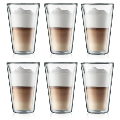 Afbeelding van Bodum Dubbelwandige Glazen Canteen 400 ml 6 Stuks