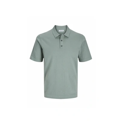 Afbeelding van Jack &amp; Jones Poloshirt Jjeemil Knit Relaxed Polo Ss Sn 12268216 Iceberg Green Mannen Maat L