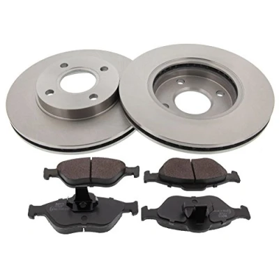 Afbeelding van MAPCO 47654 Remblokken en remschijven Vooras Geventileerd Excl. slijtage waarschuwingscontact FORD: FIESTA 5, 4, KA Hatchback