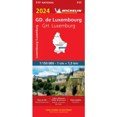 Afbeelding van Nationale kaarten Michelin Wegenkaart 717 GH Luxemburg 2024