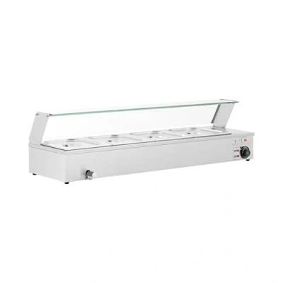 Afbeelding van Royal Catering Bain Marie 2000 W 4 GN 1/2 Aftapkraan Glasbeschermer