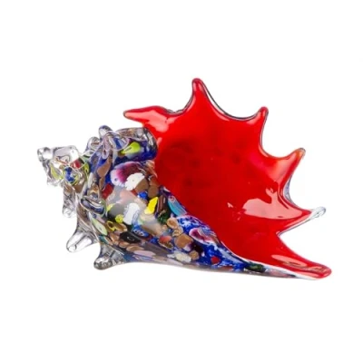 Afbeelding van Decoratief beeld object schelp H 14,5 cm Glas