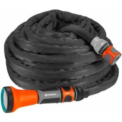 Afbeelding van Gardena Textielslang Liano Life Tuinslang Set 10 Meter Grijs Slangen
