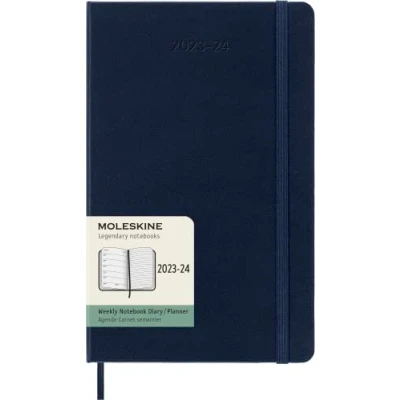 Afbeelding van Moleskine 18 Monate Wochen Notizkalender 2023/2024, Large/A5, Saphir
