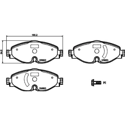 Afbeelding van Mintex Remblokset MDB3827