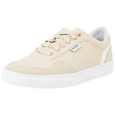 Afbeelding van HUGO Morrie Sneakers laag, Dames, Maat: 35, Open beige Imitatieleer/ textiel