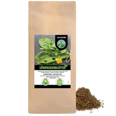 Afbeelding van Paardebloem kruidenthee (1 kg), paardenbloem thee, infusie van paardenbloembladeren, gesneden, voorzichtig gedroogd, 100% zuiver en natuurlijk