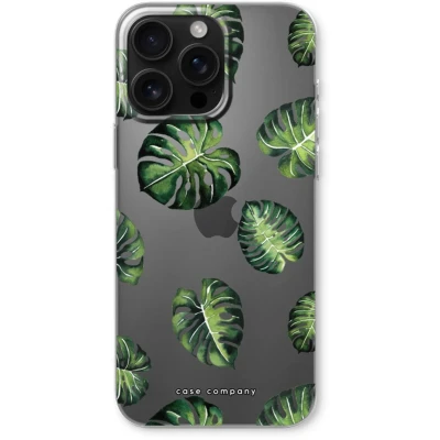 Afbeelding van Case Company® hoesje geschikt voor iPhone 16 Pro Max Tropische bladeren Soft Cover Telefoonhoesje Bescherming aan alle Kanten en Schermrand