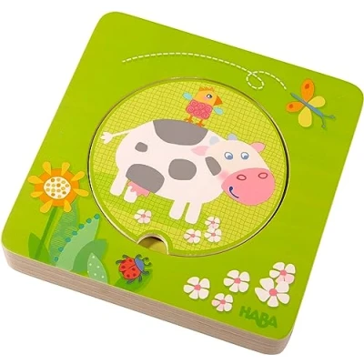 Image de Haba puzzle Dinosaures 3 en 1 garçons carton x 24 pièces