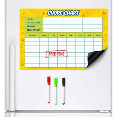 Afbeelding van CKB whiteboard weekplanner familieplanner white board planbord beloningssysteem magnetisch whitebord kind beloningskalender familie planner kinderen week beloningskaart weekly family planning reward system magnetic child calendar boards children card