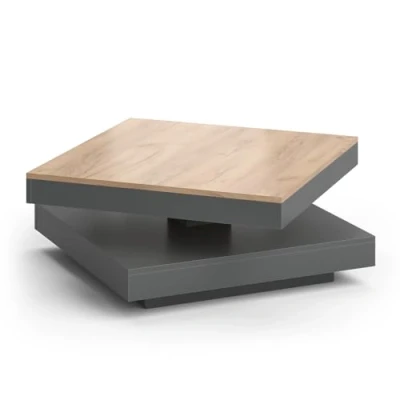 Afbeelding van Vicco Salontafel &quot;Elias&quot;, antraciet/goudkleurig eiken, 70 x 34 cm