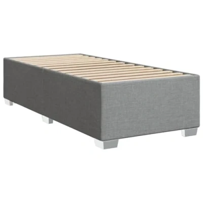 Afbeelding van vidaXL Bedframe stof lichtgrijs 80x200 cm