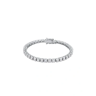 Afbeelding van KUZZOI Dames Armband Heren tennisarmband Elegant met zirkonia kristallen in 925 sterling zilver