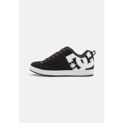 Afbeelding van DC Shoes Court Graffik Sneakers laag black, Dames, Maat: 36, Black Leer en textiel