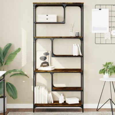 Afbeelding van vidaXL Boekenkast 81x36x176 cm bewerkt hout gerookt eikenkleurig