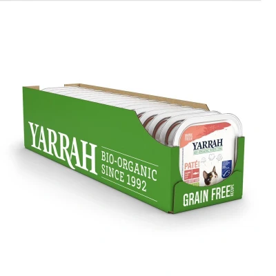 Afbeelding van Yarrah Paté Kat Kuipje met Zalm Bio 16 x 100 gr