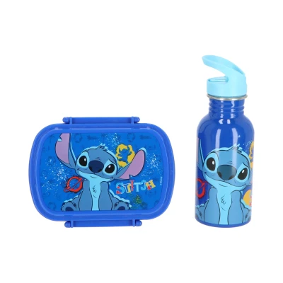 Afbeelding van Lilo &amp; Stitch Lunchset; Lunchbox en Roestvrijstalen Drinkfles 5205698762208