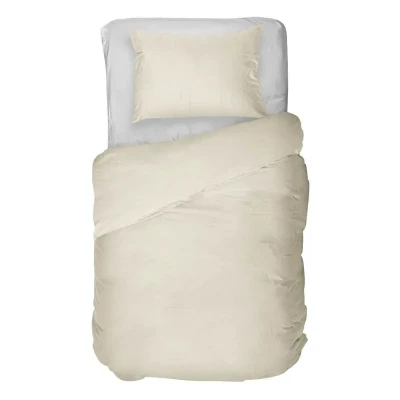 Afbeelding van Kayori Shizu Dekbedovertrek Katoenperkal Offwhite 140/200 220 + 1 sloop 140/220 (Kleur: Offwhite)
