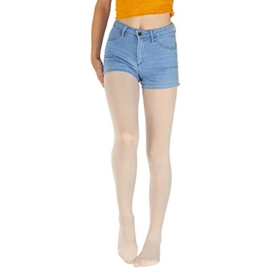 Afbeelding van Giulia Meisjes panty microvezel 40 DEN maat 104 158 semi transparant, Panna