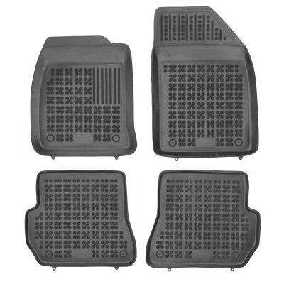 Afbeelding van REZAW PLAST 200610 Vloermatset Rubber voor en achter 4 Zwart Op maat gemaakt FORD: FIESTA 5