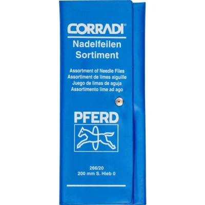 Afbeelding van PFERD 12316102 CORRADI naaldvijlenset Zwitserse kap 0 in PVC roltas Lengte 200 mm 1 stuk(s)