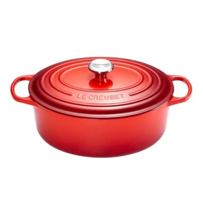 Afbeelding van Le Creuset Gietijzeren Ovale Braadpan In Kersenrood 29cm 4,7l