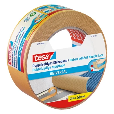 Image de Tesa Ruban Adhésif Double Face 25m X 50mm Jaune